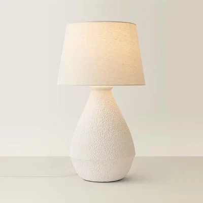 La Redoute Speckled Ceramic Hand Finished Table Lamp with Tapered Shade