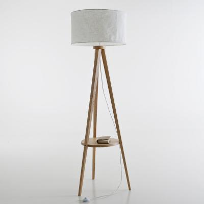 La Redoute Setto Tripod Floor Lamp in Ash with Linen Shade