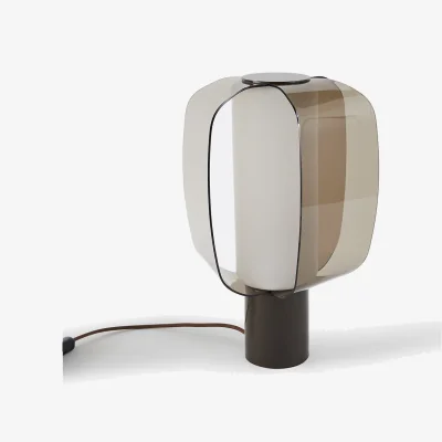 La Redoute Melia Plexiglass Opal Glass and Iron Table Lamp