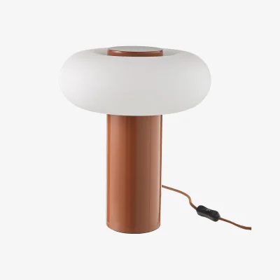 La Redoute Omer Table Lamp in Iron and Opaline, H36.6cm