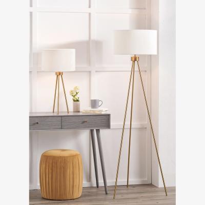 La Redoute Brushed Brass Tripod Floor Lamp