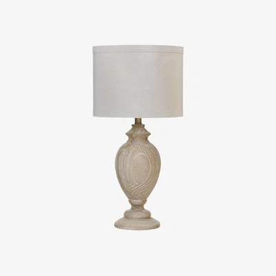 La Redoute Light Toned Solid Wood Table Lamp