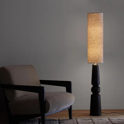 La Redoute Totemy Floor Lamp in Mango/Linen