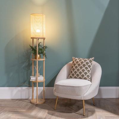 La Redoute Wooden 3 Tier Shelf Floor Lamp