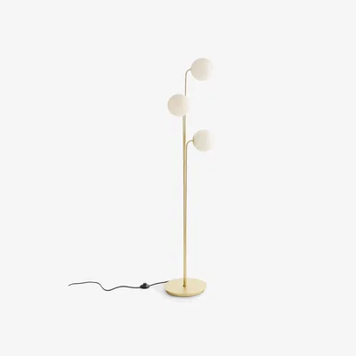 La Redoute Moricio Brass & Opaline Glass Floor Lamp