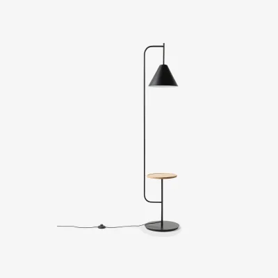 La Redoute Mugli Iron Lamp with Oak Shelf