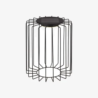La Redoute Black Solar Powered Outdoor Table Lamp