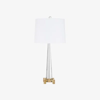La Redoute Gold and Crystal Tower Shaped Table Lamp
