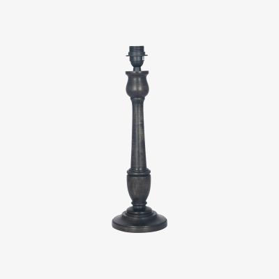 La Redoute Antique Black Candlestick Wood Table Lamp Base