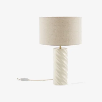 La Redoute Dehen Ceramic and Linen Table Lamp