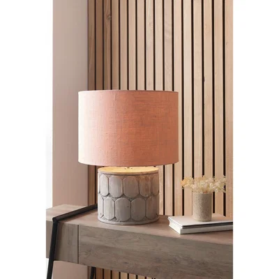 La Redoute Charlie Embossed Wood Wide Table Lamp Base