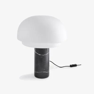 La Redoute Agathilda Table Lamp in Opaline and Marble Height 43.1cm