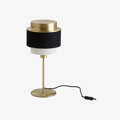 La Redoute Brass, Opaline & Cotton Table Lamp