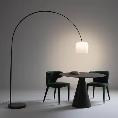 La Redoute Elita Marble & Opaline Arch Floor Lamp