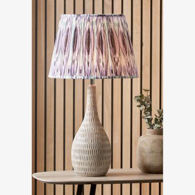 La Redoute Ilyas Engraved Wood Bottle Table Lamp Base