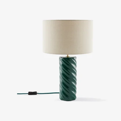 La Redoute Dehen Ceramic and Linen Table Lamp