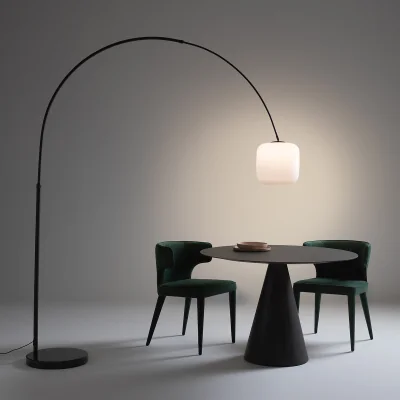 La Redoute Elita Marble & Opaline Arch Floor Lamp