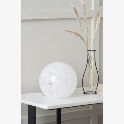 La Redoute Speckled White Glass Spherical Table Lamp