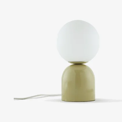 La Redoute Sila Steel and Opal Glass Table Lamp