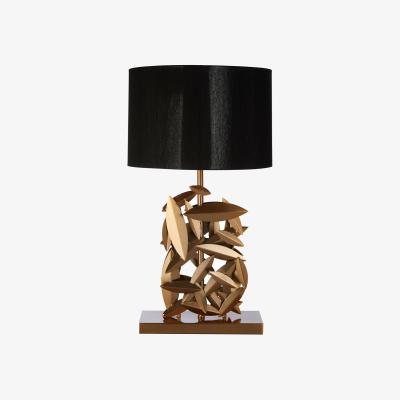La Redoute Cascading Gold Leaf Abstract Table Lamp