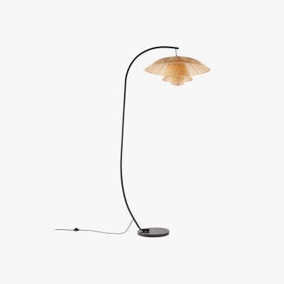 La Redoute Lola Metal & Rattan Arc Floor Lamp
