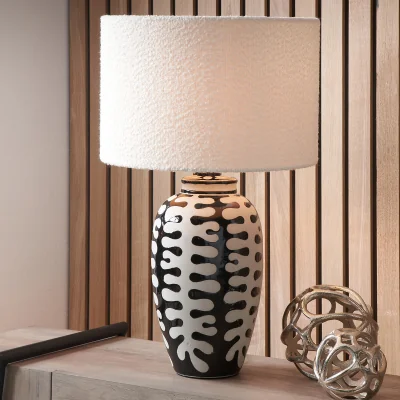 La Redoute Elio Tall Coral Ceramic Table Lamp Base