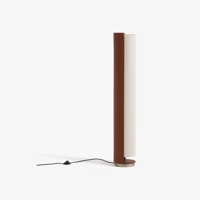 La Redoute Glipie Imitation Leather and Linen Floor Lamp