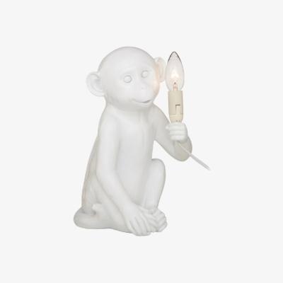 La Redoute White Ceramic Monkey Table Lamp