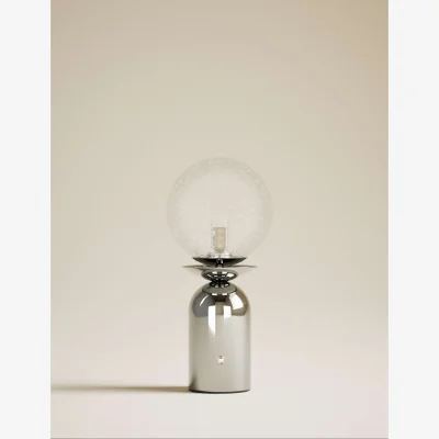 Marks & Spencer M&S Rechargeable Bubble Glass Globe Table Lamp Chrome