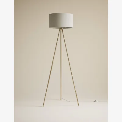 Marks & Spencer M&S Metal Tripod Floor Lamp Antique Brass