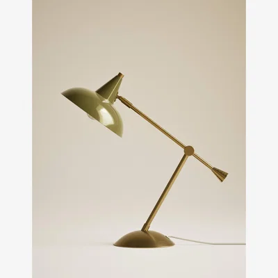 Marks & Spencer M&S Metal Head Desk Table Lamp Khaki