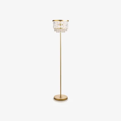 Marks & Spencer Laura Ashley Rhosill Faceted Glass Floor Lamp - Antique Brass, Antique Brass