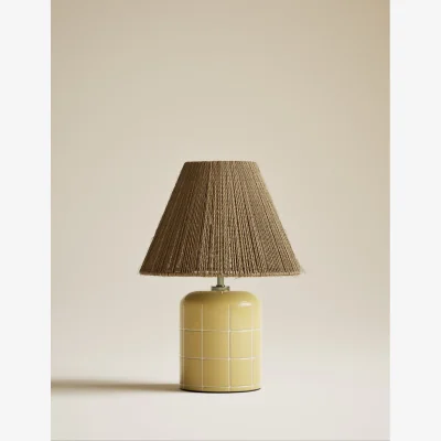 Marks & Spencer M&S Rechargeable Ceramic Tile Table Lamp Ochre