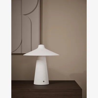 Marks & Spencer M&S X Kelly Hoppen Textured Mushroom Table Lamp White