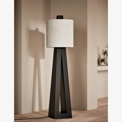 Marks & Spencer M&S X Kelly Hoppen Black Wooden Floor Lamp Black