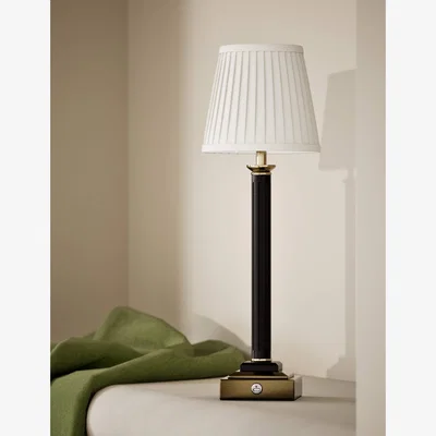 Marks & Spencer M&S Collection Column Pillar Rechargeable Table Lamp - Black, Black