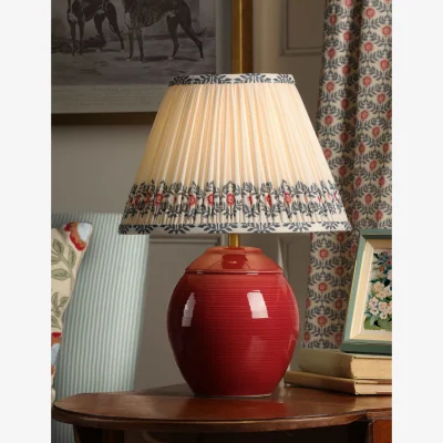Marks & Spencer Joules Home Lighting Wentworth Ceramic Table Lamp Red
