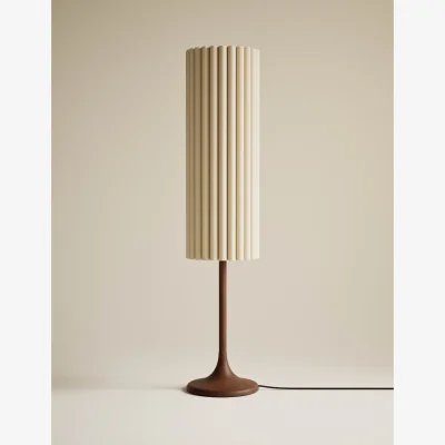 Marks & Spencer M&S Scallop Tall Floor Lamp Brown