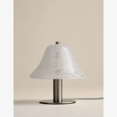 Marks & Spencer M&S Wavy Glass Mushroom Table Lamp White