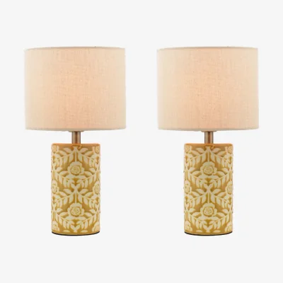 Marks & Spencer Joules Home Lighting Highclere Table Lamp Yellow Mix