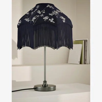 Marks & Spencer M&S Collection Velvet Cherry Blossom Table Lamp - Navy, Navy