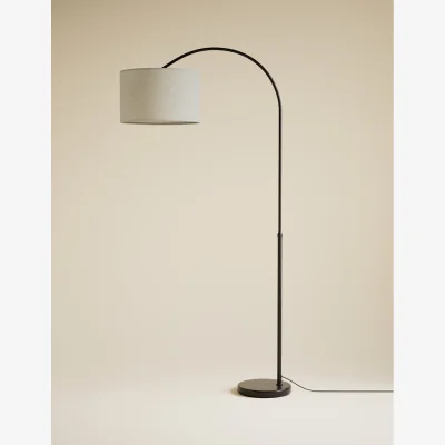 Marks & Spencer M&S Overreach Marble Base Floor Lamp Black