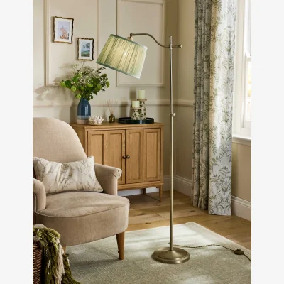 Marks & Spencer Laura Ashley Hemsley Metal Floor Lamp Antique Brass