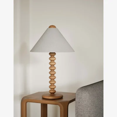 Marks & Spencer M&S Evelyn Wooden Bobbin Table Lamp Wood