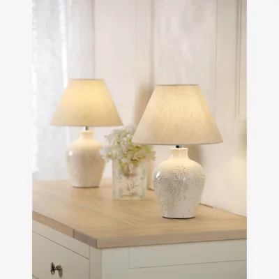 Marks & Spencer Laura Ashley Set of 2 Pussywillow Table Lamps Silver