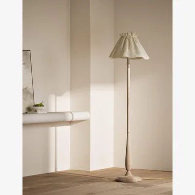 Marks & Spencer M&S Collection Skirt Shade Wooden Floor Lamp - Natural, Natural