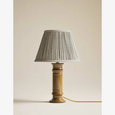 Marks & Spencer M&S Ceramic Column Frill Shade Table Lamp Green