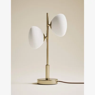 Marks & Spencer M&S Metal Two Light Table Lamp Antique Brass