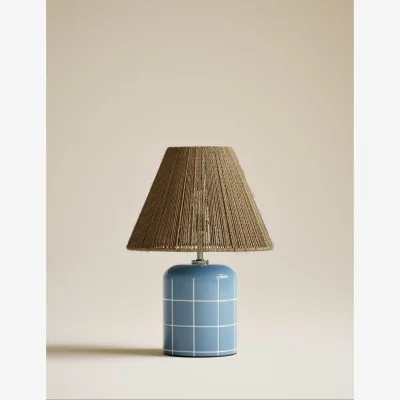 Marks & Spencer M&S Rechargeable Ceramic Tile Table Lamp Blue