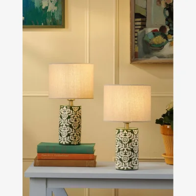 Marks & Spencer Joules Home Lighting Highclere Table Lamp Sage Mix